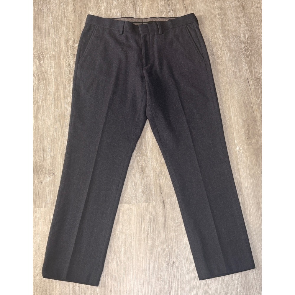 J.Crew Urban Slim Fit Pants Moon British Cloth Wool Charcoal Gray 33x30 13305